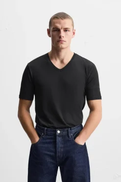 Clearance CAMISETA BASICA CUELLO PICO Hombre Camisetas