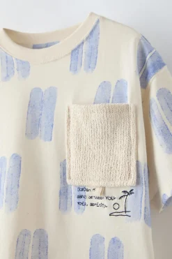 Niños ZARA 6 - 14 Años·Camisetas<CAMISETA BOLSILLO CROCHET