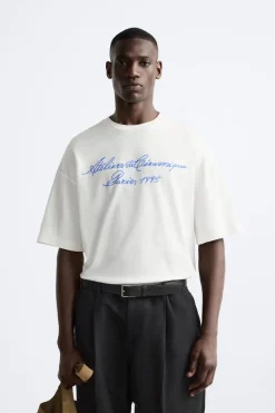 Online CAMISETA BORDADO CONTRASTE Hombre Camisetas