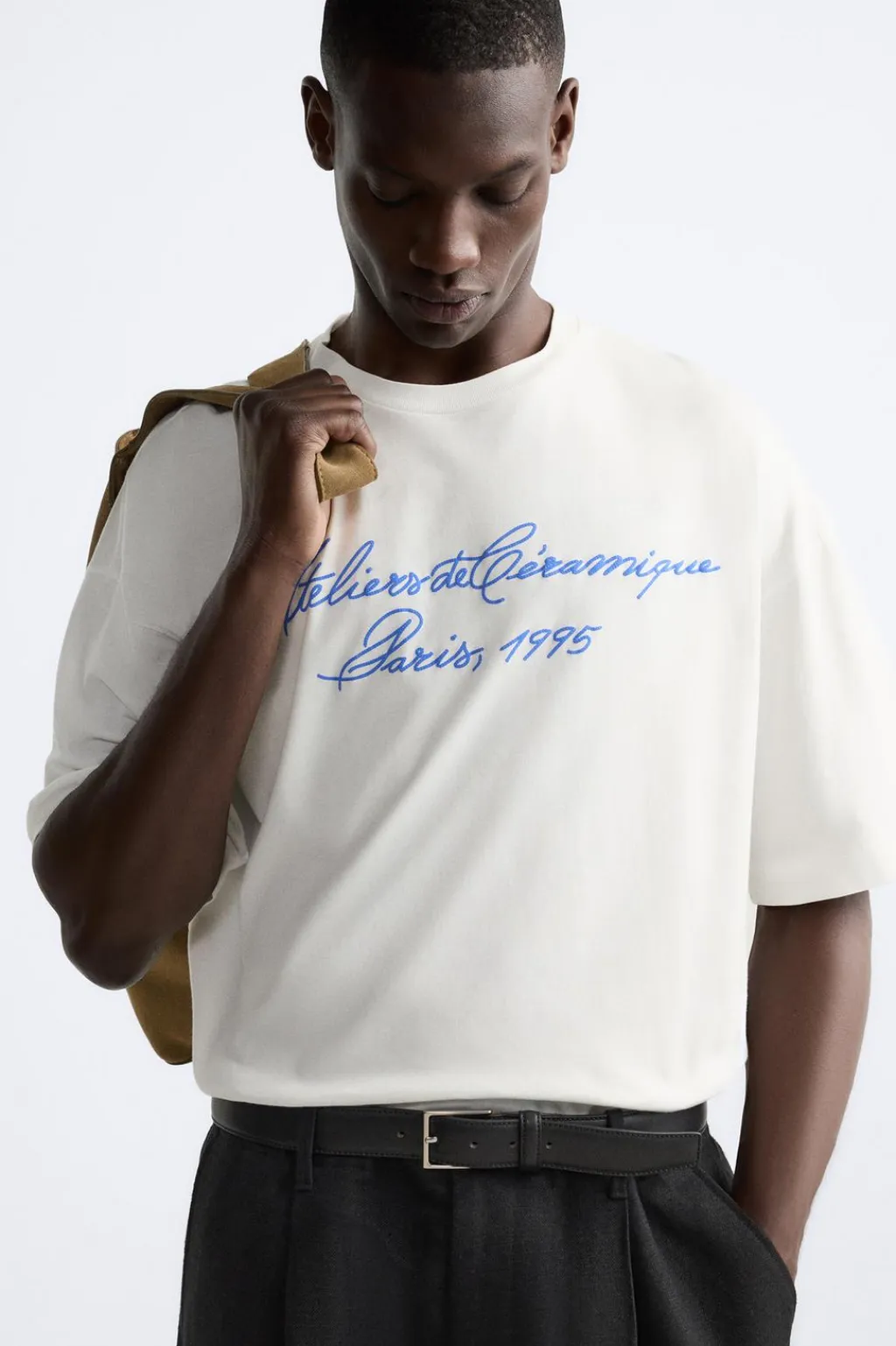 Online CAMISETA BORDADO CONTRASTE Hombre Camisetas