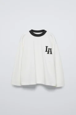 Niños ZARA 6 - 14 Años·Camisetas|6 - 14 Años·Deporte / Chándal<CAMISETA BORDADO CONTRASTE