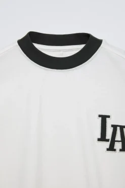 Niños ZARA 6 - 14 Años·Camisetas|6 - 14 Años·Deporte / Chándal<CAMISETA BORDADO CONTRASTE