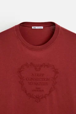 Fashion CAMISETA BORDADO LAVADO Hombre Camisetas