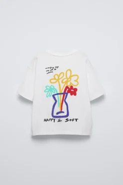 Niños ZARA 6 - 14 Años·Camisetas<CAMISETA BORDADO RIZO