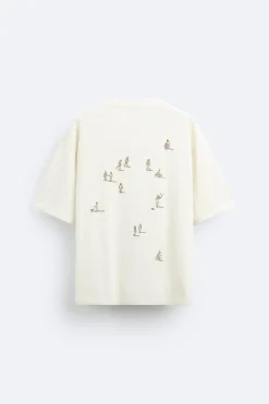 Outlet CAMISETA BORDADOS CONTRASTE Hombre Camisetas