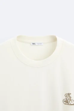 Outlet CAMISETA BORDADOS CONTRASTE Hombre Camisetas