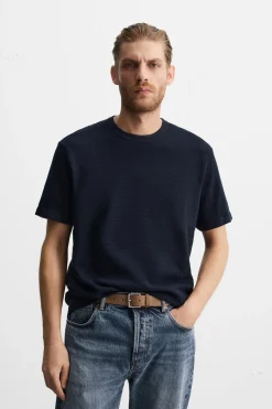 Outlet CAMISETA BÁSICA PUNTO Hombre Jerséis / Chaquetas|Camisetas