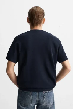 Outlet CAMISETA BÁSICA PUNTO Hombre Jerséis / Chaquetas|Camisetas