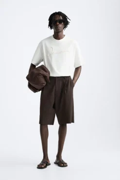 Fashion CAMISETA CINTA BORDADA Hombre Camisetas