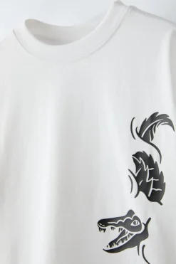 Niños ZARA 6 - 14 Años·Camisetas<CAMISETA COCODRILO ENGOMADO