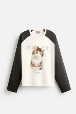 Outlet CAMISETA COLOR BLOCK GATO Hombre Camisetas