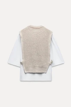 Hot CAMISETA COMBINADA CHALECO Mujer Camisetas