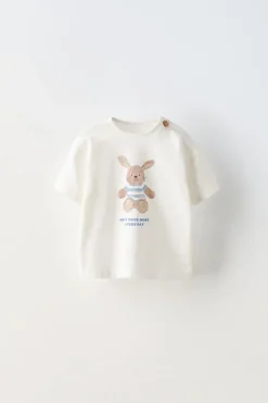 Niños ZARA 6 - 18 Meses·Conjuntos|6 - 18 Meses·Camisetas<CAMISETA CONEJO