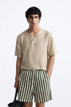 Hot CAMISETA CUELLO BOTONES Hombre Camisetas