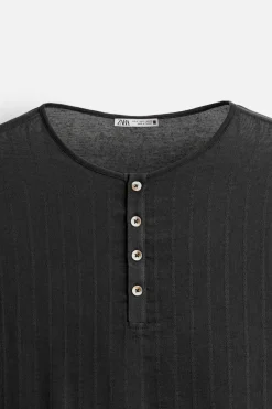 Fashion CAMISETA CUELLO BOTONES Hombre Camisetas