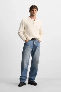 Fashion CAMISETA CUELLO BOTONES Hombre Camisetas