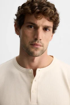 Fashion CAMISETA CUELLO BOTONES Hombre Camisetas