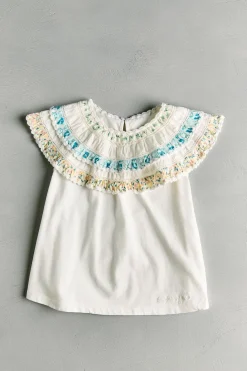 Niños ZARA 6 - 14 Años·Camisetas<CAMISETA CUELLO FLORES - SEA NY
