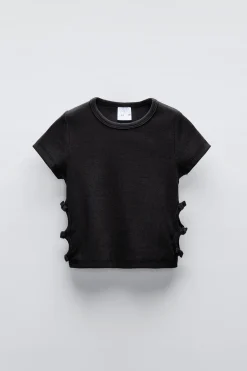 Niños ZARA 6 - 14 Años·Camisetas<CAMISETA CUT OUT LAZOS