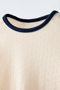 Niños ZARA 1½ - 6 Años·Camisetas|6 - 18 Meses·Camisetas<CAMISETA DESAGUJADA CONTRASTE