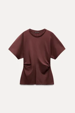 Fashion CAMISETA DRAPEADO LATERAL Mujer Tops / Bodies