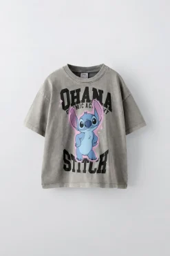 Niños ZARA 6 - 14 Años·Camisetas|6 - 14 Años·Camisetas<CAMISETA EFECTO LAVADO LILO & STITCH © DISNEY