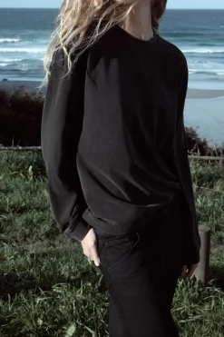 Outlet CAMISETA EFECTO LAVADO MANGA LARGA Mujer Camisetas