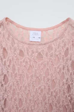 Niños ZARA 6 - 14 Años·Camisetas<CAMISETA ENCAJE