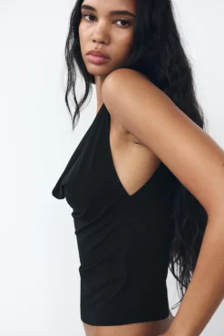 Outlet CAMISETA ESCOTE DRAPEADO Mujer Tops / Bodies