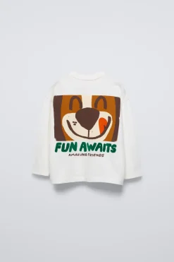 Niños ZARA 1½ - 6 Años·Camisetas|1½ - 6 Años·Camisetas<CAMISETA ESTAMPADA FLOCK