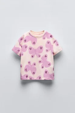 Niños ZARA 1½ - 6 Años·Camisetas|6 - 18 Meses·Camisetas<CAMISETA ESTAMPADO BRILLOS