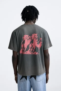 Hot CAMISETA ESTAMPADO CABALLOS X TWOJEYS LIMITED EDITION Hombre Camisetas