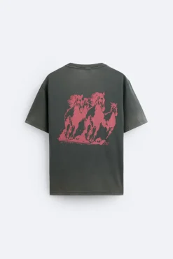 Hot CAMISETA ESTAMPADO CABALLOS X TWOJEYS LIMITED EDITION Hombre Camisetas