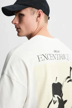 New CAMISETA ESTAMPADO COMBINADO Hombre Camisetas