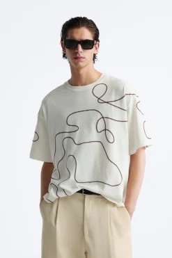 Fashion CAMISETA ESTAMPADO CONTRASTE Hombre Camisetas