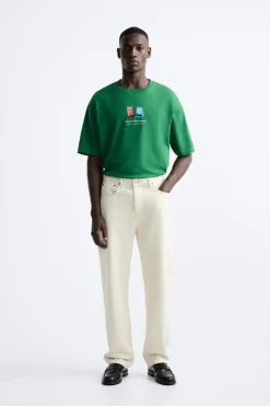 New CAMISETA ESTAMPADO CONTRASTE Hombre Camisetas