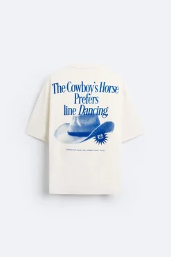 New CAMISETA ESTAMPADO COWBOY Hombre Camisetas