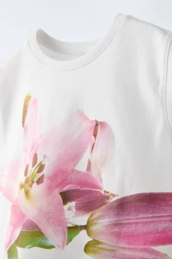 Niños ZARA 6 - 14 Años·Camisetas<CAMISETA ESTAMPADO FLOR