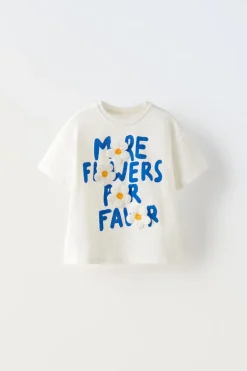 Niños ZARA 1½ - 6 Años·Camisetas|6 - 18 Meses·Camisetas<CAMISETA ESTAMPADO FLORES