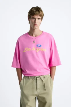 Best CAMISETA ESTAMPADO LAVADO Hombre Camisetas