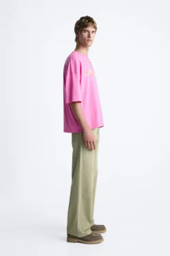 Best CAMISETA ESTAMPADO LAVADO Hombre Camisetas