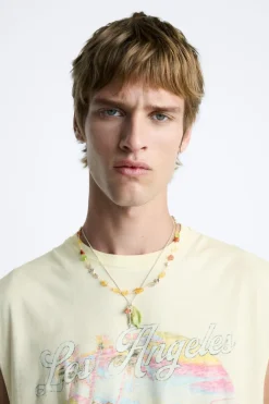 Fashion CAMISETA ESTAMPADO LAVADO Hombre Camisetas