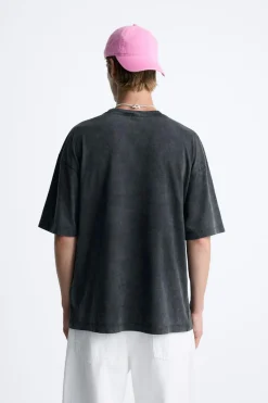 Fashion CAMISETA ESTAMPADO LAVADO Hombre Camisetas