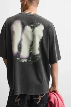 Sale CAMISETA ESTAMPADO LAVADO Hombre Camisetas