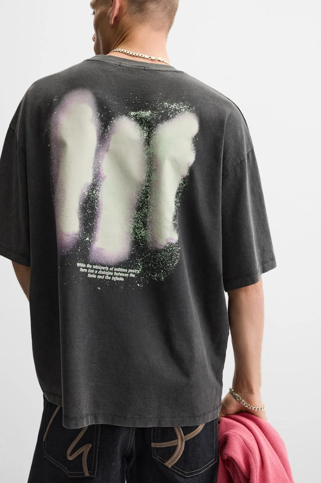 Sale CAMISETA ESTAMPADO LAVADO Hombre Camisetas