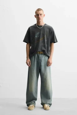 Best CAMISETA ESTAMPADO LAVADO Hombre Camisetas