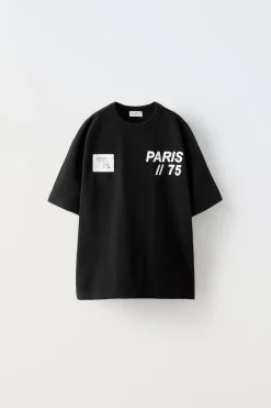 Niños ZARA 6 - 14 Años·Camisetas<CAMISETA ESTAMPADO PARIS
