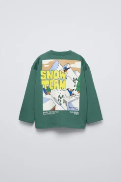 Niños ZARA 1½ - 6 Años·Camisetas|6 - 18 Meses·Camisetas<CAMISETA ESTAMPADO SNOW