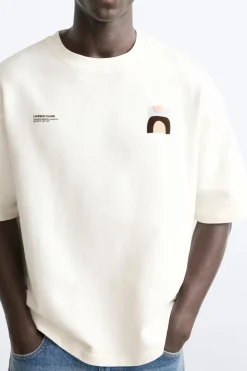 Sale CAMISETA ESTAMPADOS CONTRASTE Hombre Sudaderas|Camisetas