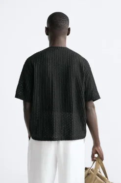 Outlet CAMISETA ESTRUCTURA DESAGUJADA Hombre Jerséis / Chaquetas|Camisetas